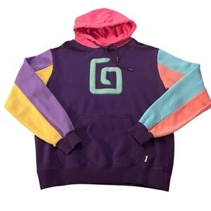 KARL JACOBS MEN’S COLORFUL COTTON HOODIE SIZE MEDIUM